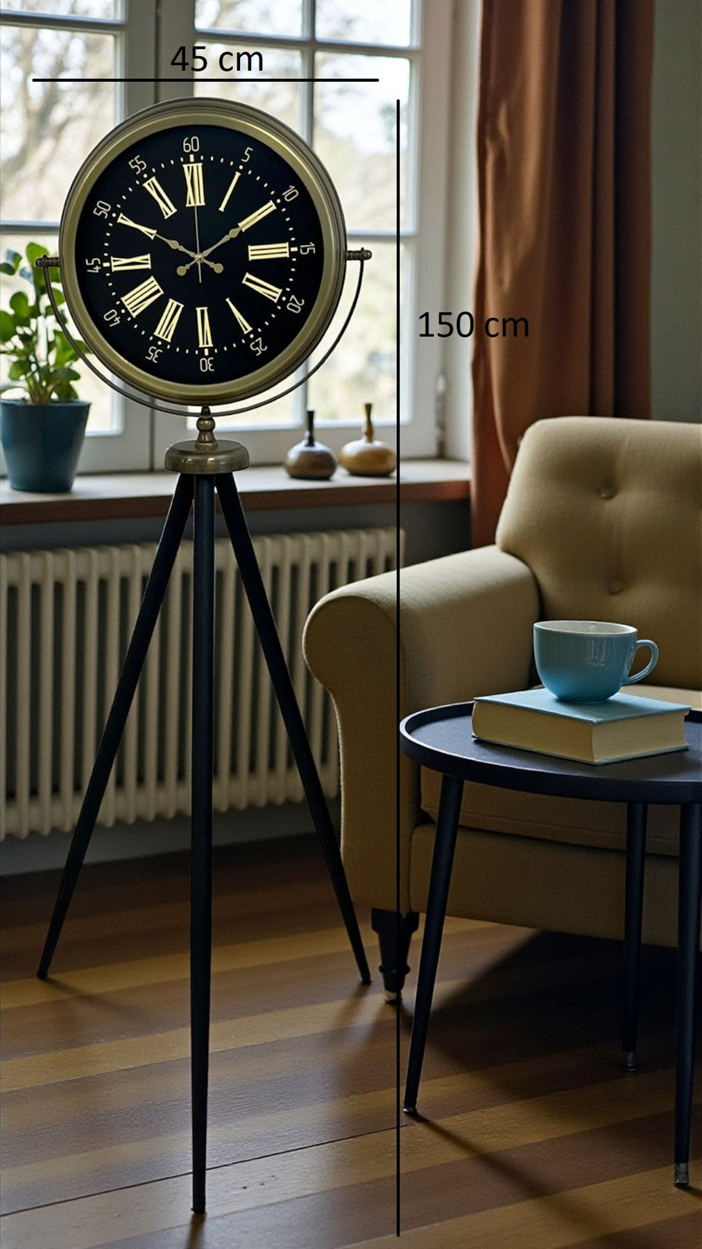 Eskitme İhtişam Tripod Ayaklı Saat