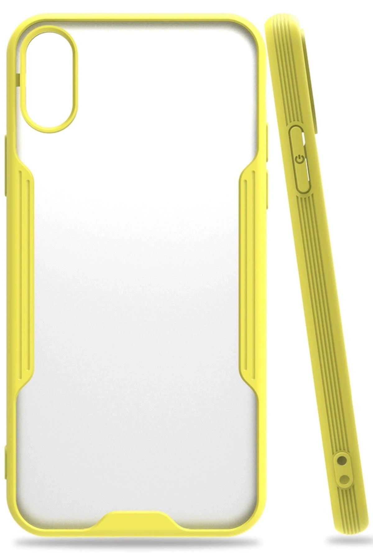 Mey İthalat® iPhone X Kılıf Platin Silikon - Sarı