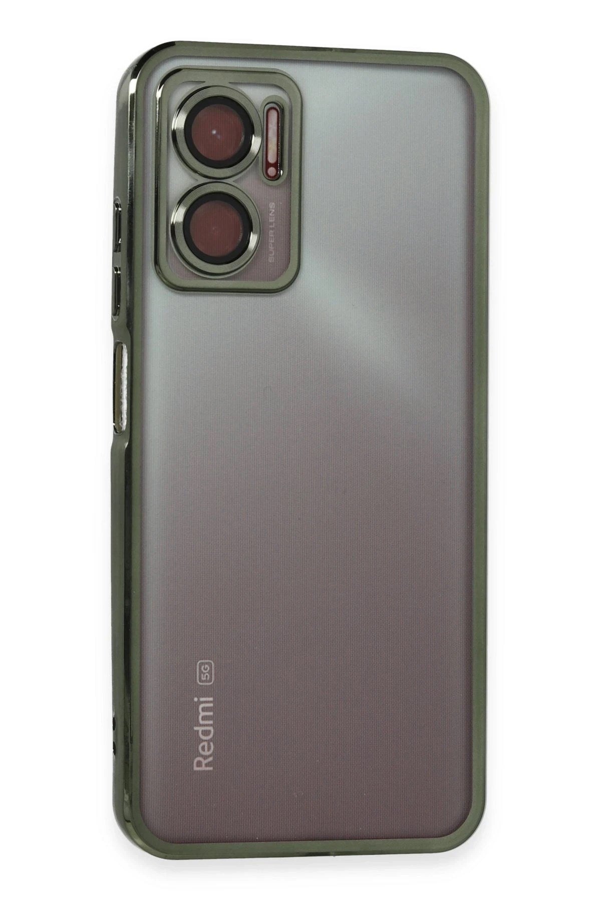 Mey İthalat® Redmi Note 11E Kılıf Lensli Silikon - Yeşil