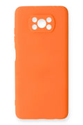Mey İthalat® Pocophone X3 Kılıf Nano içi Kadife Silikon - Turuncu