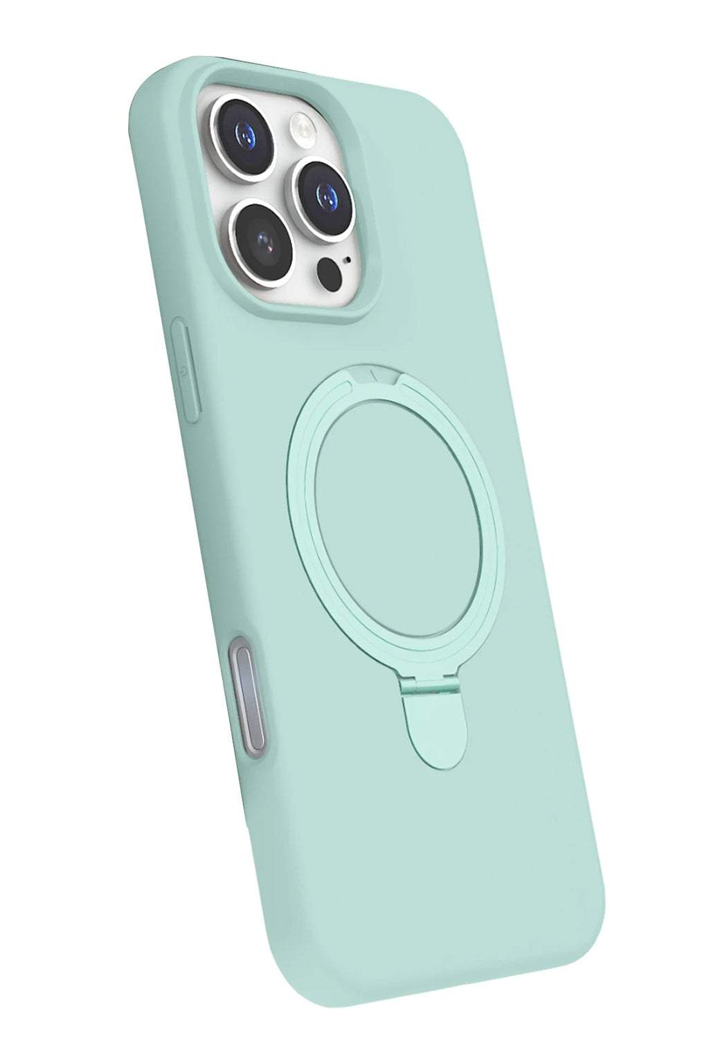 Mey İthalat® iPhone 16 Pro Regal Magsafe Standlı Kapak - Su Yeşili