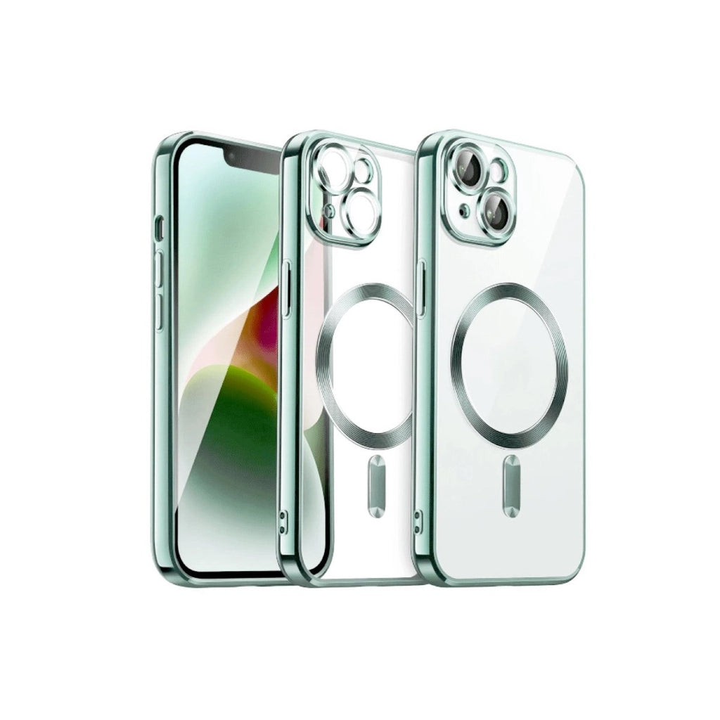 Mey İthalat® iPhone 13 Kılıf Kross Magneticsafe Kapak - Koyu Yeşil