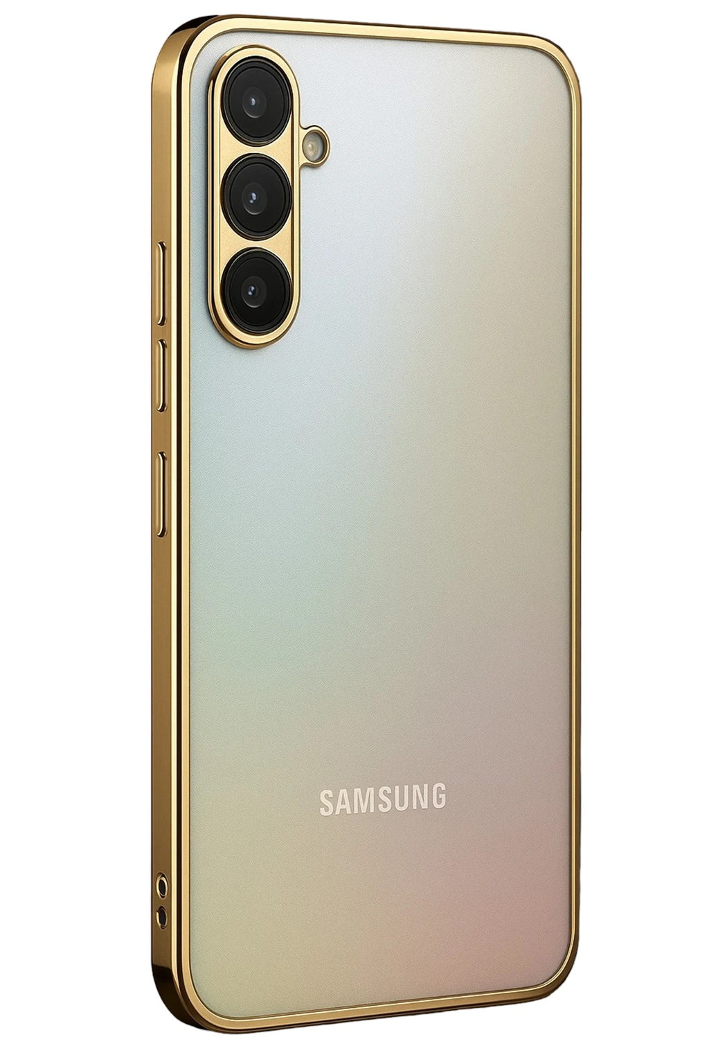 Mey İthalat® Samsung Galaxy A34 5G Kılıf Lensli Silikon - Gold