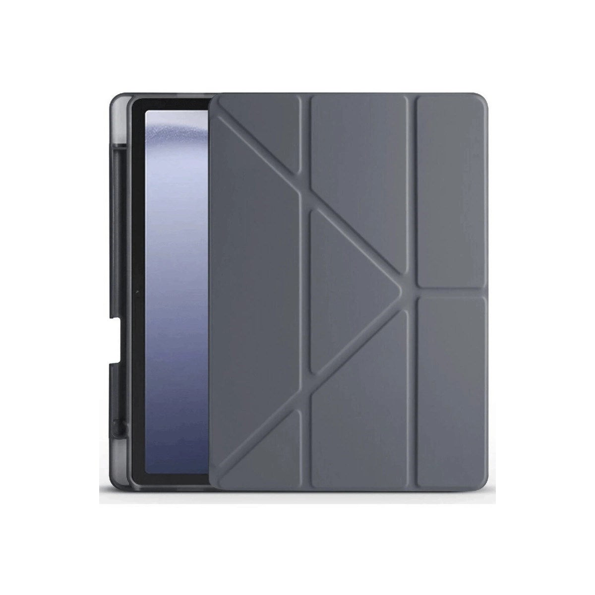 Mey İthalat® Huawei Honor Pad X9 11.5 Kılıf Kalemlikli Mars Tablet Kılıfı - Koyu Gri