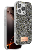 Mey İthalat® iPhone 16 Pro Bright Simli Kapak - Gümüş