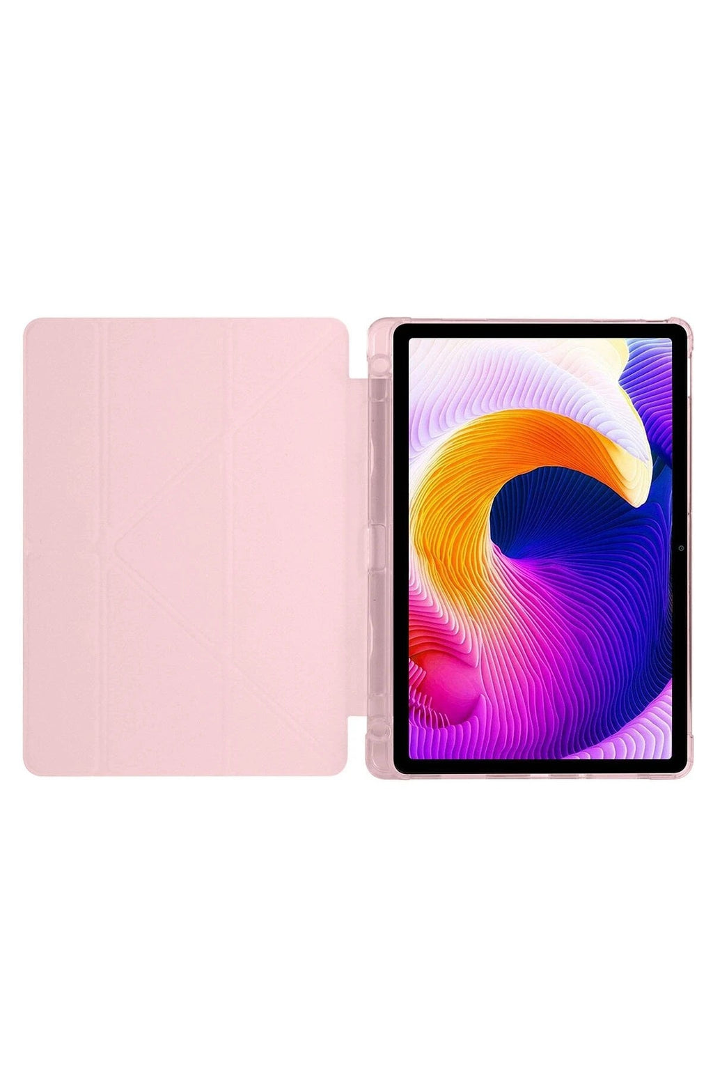 Mey İthalat® Redmi Pad SE 4G Kılıf Kalemlikli Mars Tablet Kılıfı - Rose Gold