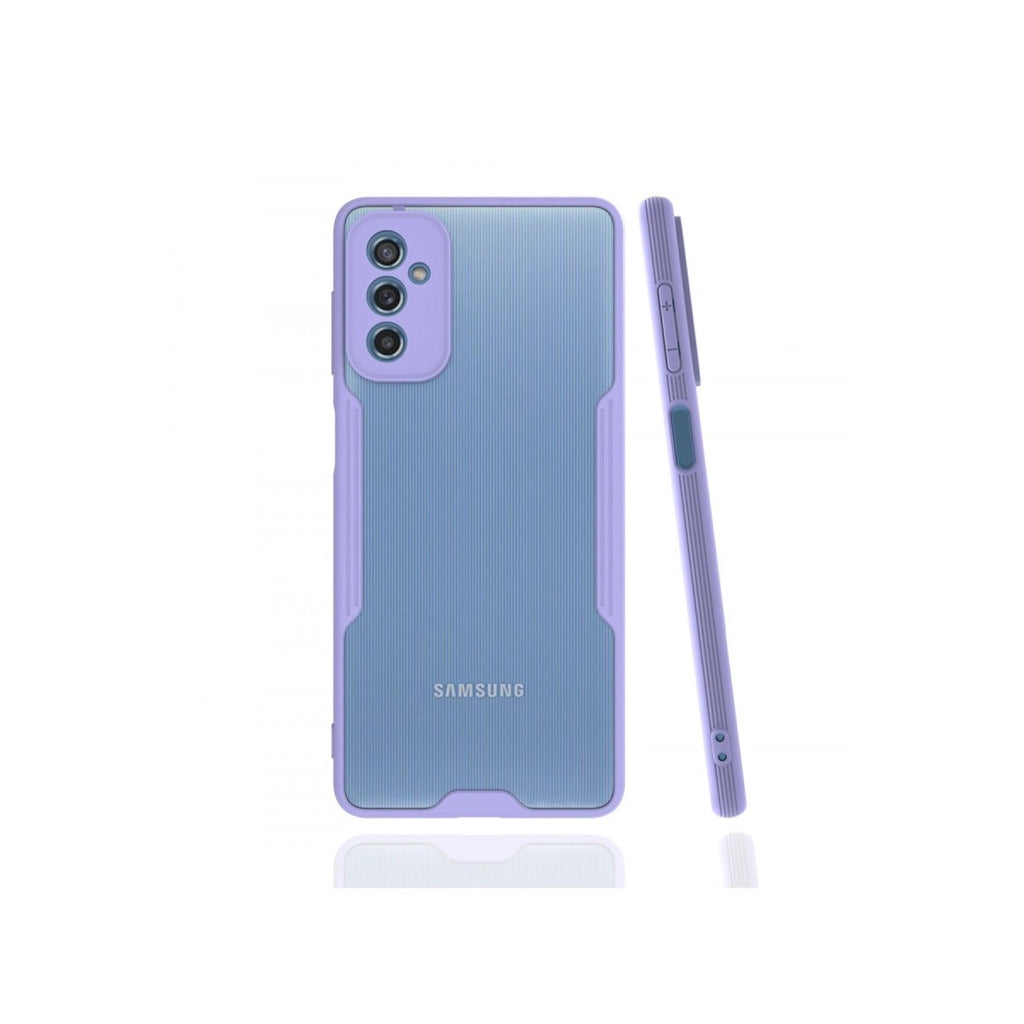 Mey İthalat® Samsung Galaxy M52 5G Kılıf Platin Silikon - Lila