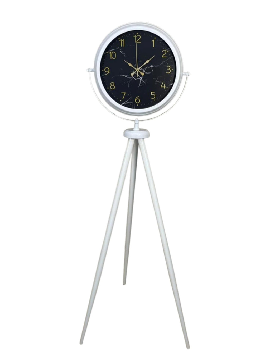 Premium Mermer Desenli Tripod Ayaklı Saat