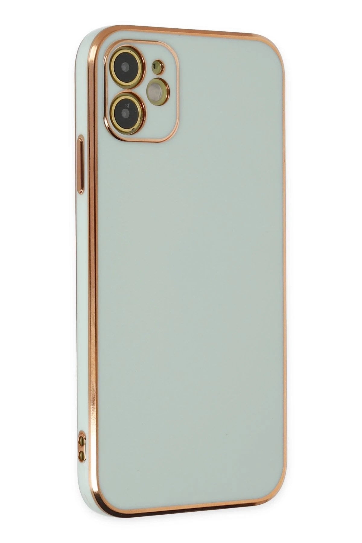 Mey İthalat® iPhone 12 Kılıf Volet Silikon - Açık Yeşil