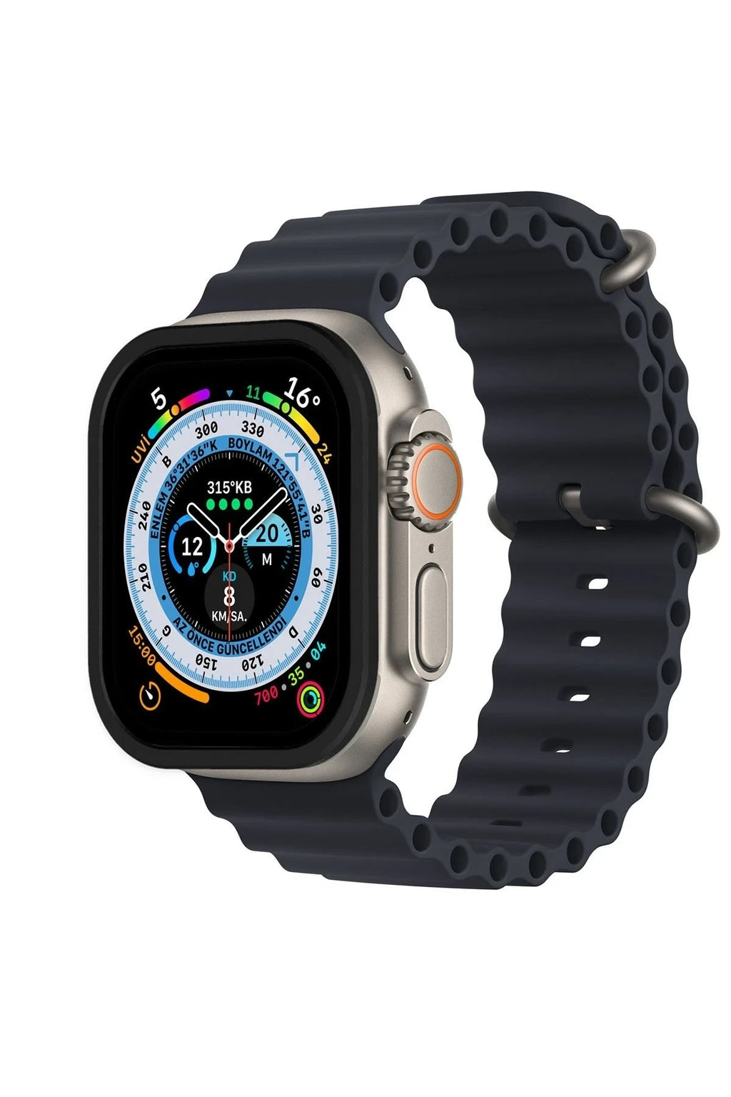 Mey İthalat® Watch Ultra 49mm Alüminyum Kasa Cam Ekran Koruyucu - Siyah