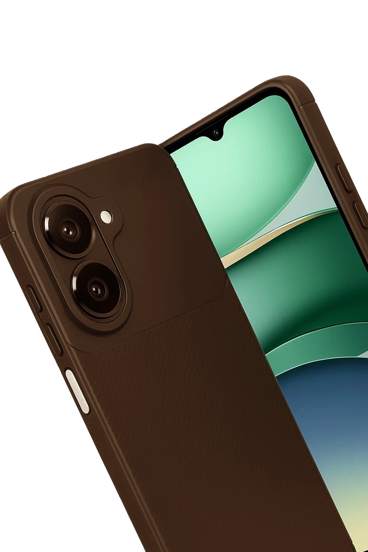Mey İthalat® Samsung Galaxy A07 4G Auto Focus Karbon Kapak - Kahverengi
