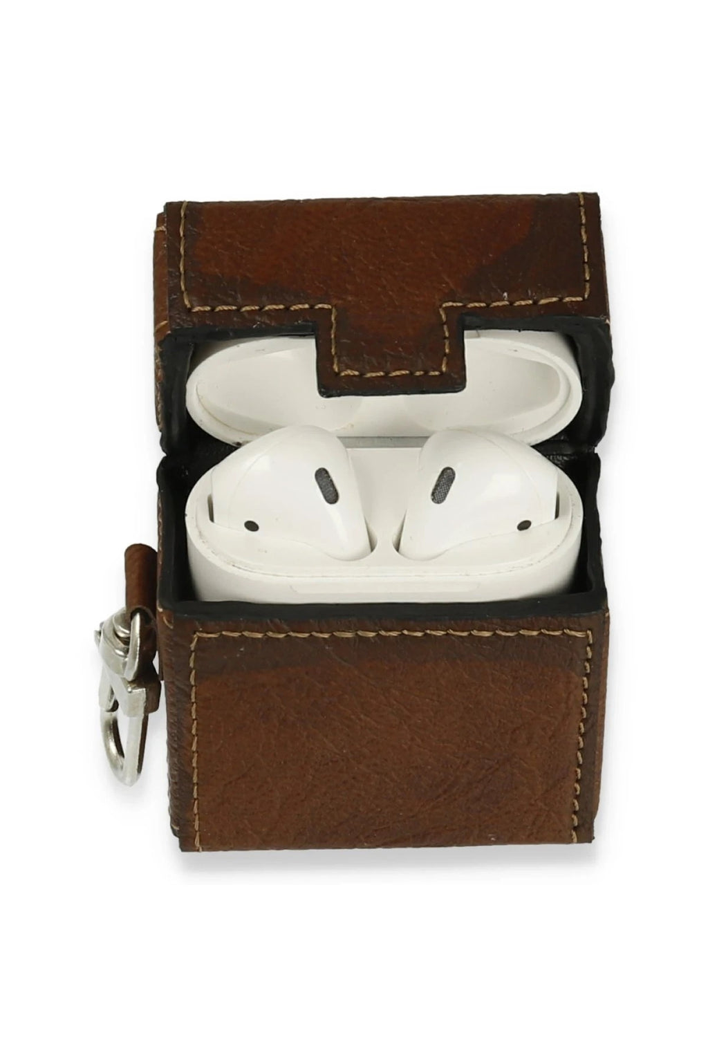 Mey İthalat® Airpods 2 (2.nesil) Deri Kılıf - Kahverengi