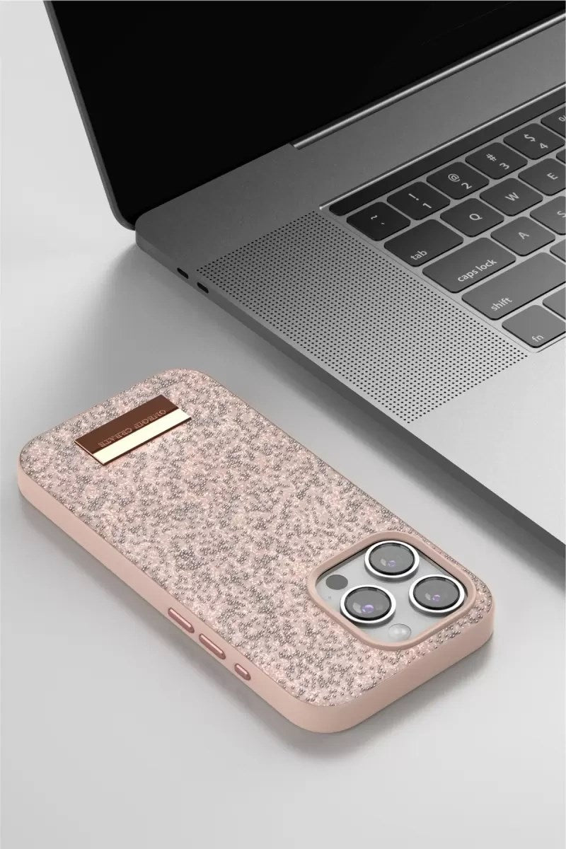 Mey İthalat® iPhone 15 Pro Max Bright Simli Kapak - Siyah