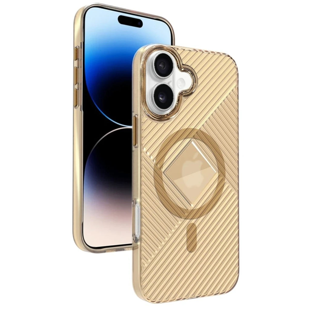 Mey İthalat® iPhone 16 Stella PC Sert Magsafe Kılıf - Gold