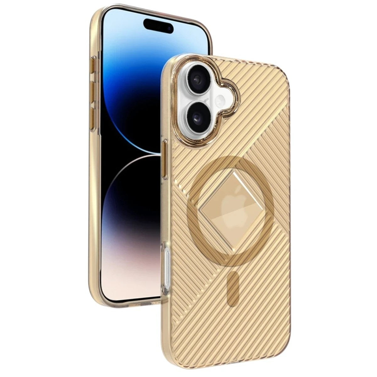Mey İthalat® iPhone 16 Stella PC Sert Magsafe Kılıf - Gold