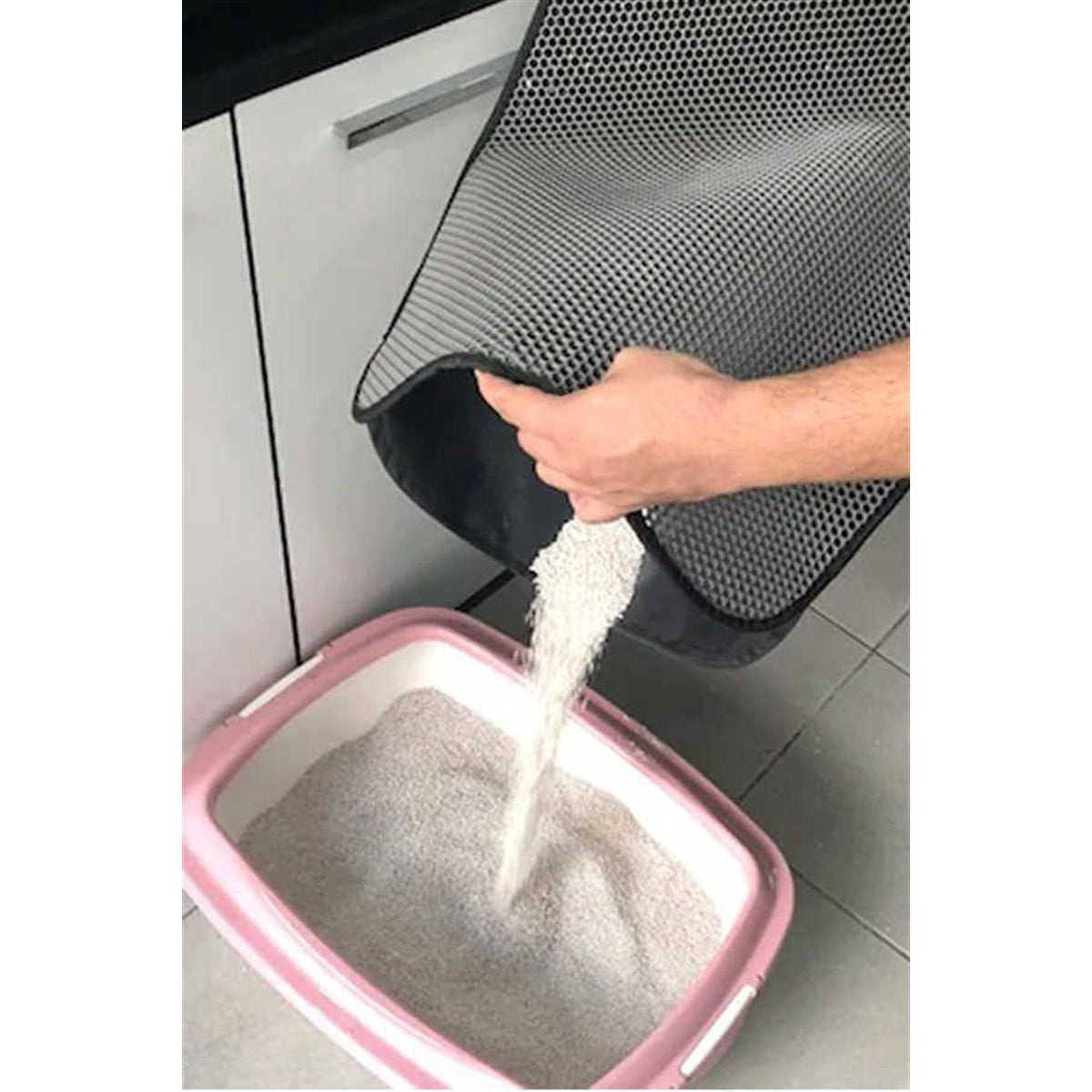 Kedi Tuvalet Önü Kum Toplayıcı Temizleyici Elekli Paspas