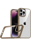 Mey İthalat® iPhone 15 Pro Max Lensli Silikon - Çöl Titanyum