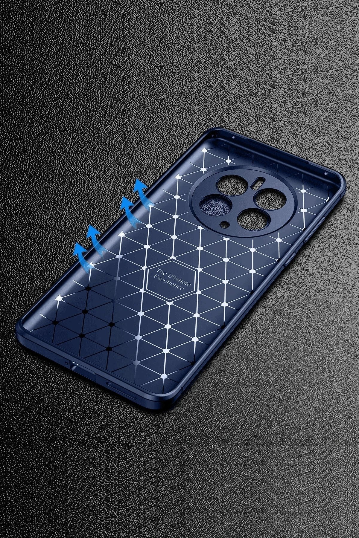 Mey İthalat® Realme 12 Pro Plus Kılıf Auto Focus Karbon Kapak - Lacivert