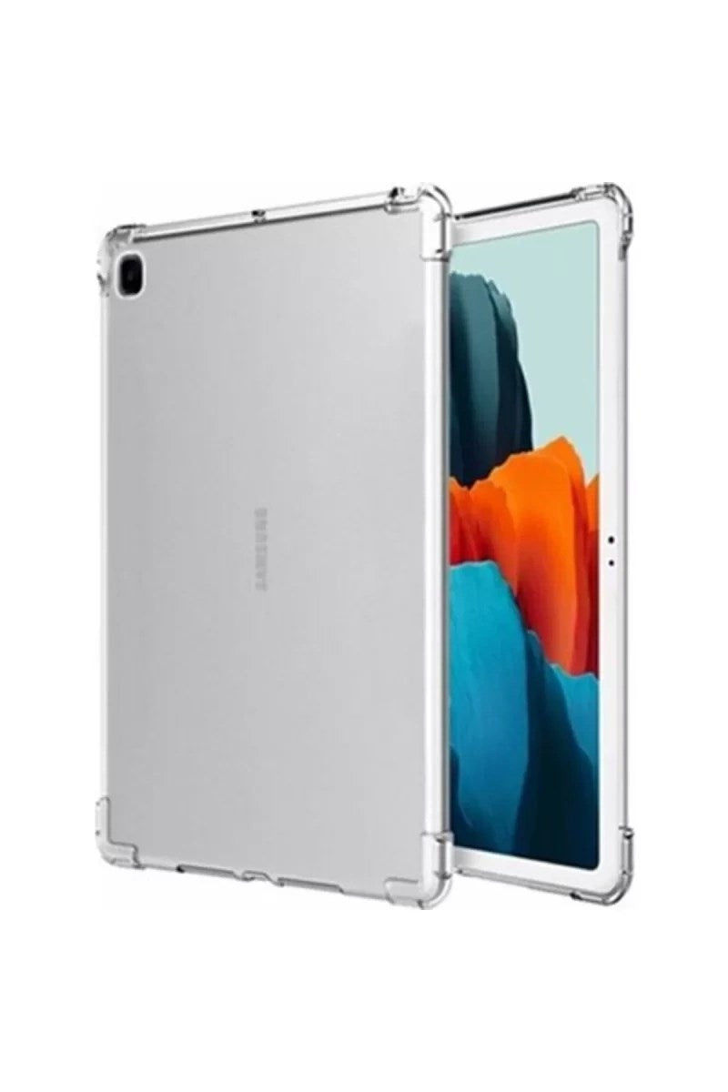 Mey İthalat® Samsung Galaxy P610 Tab S6 Lite 10.4 Kılıf Anti Shock Tablet Silikon - Şeffaf