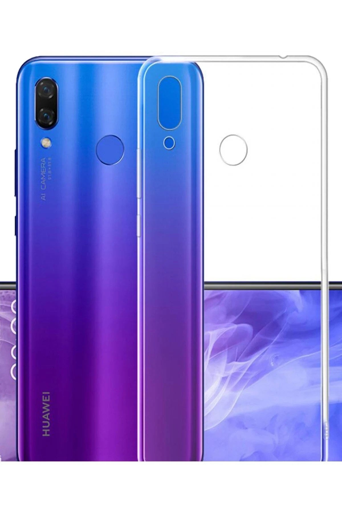 Mey İthalat® Huawei P20 Lite Kılıf Lüx Şeffaf Silikon