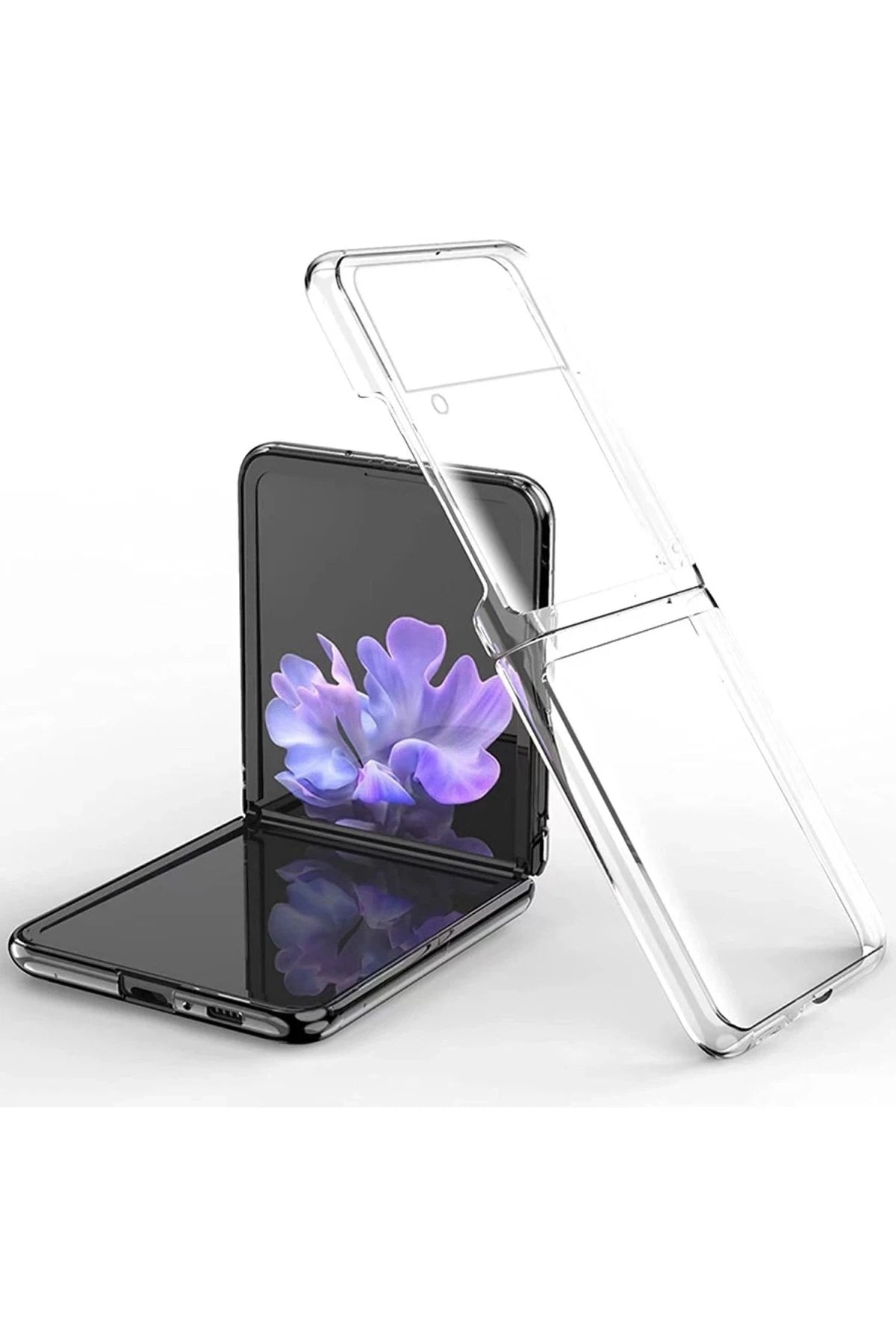 Mey İthalat® Samsung Galaxy Z Flip 3 Kılıf Fold TPU Silikon - Şeffaf