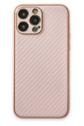 Mey İthalat® iPhone 13 Pro Kılıf Coco Karbon Silikon - Pembe