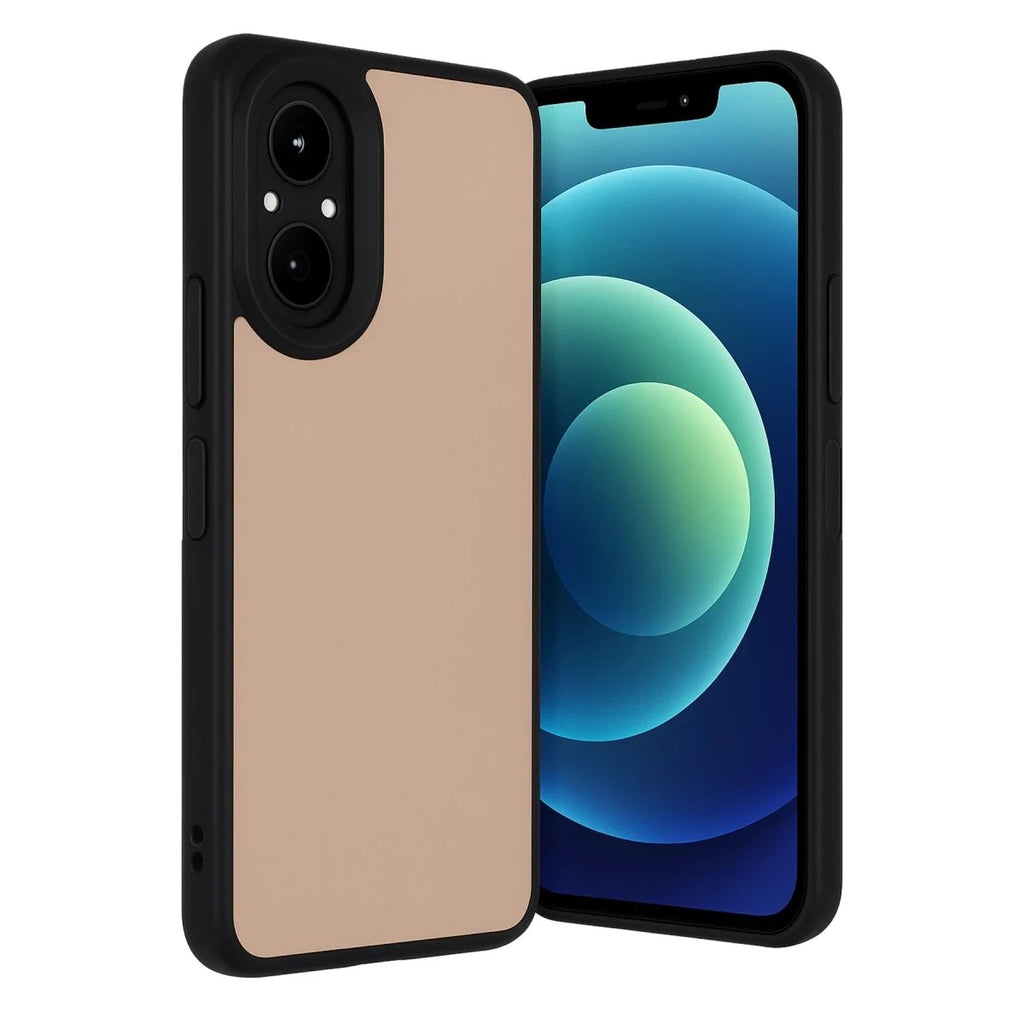 Mey İthalat® Realme 12 Lite Kılıf Aras Deri Kapak - Pudra