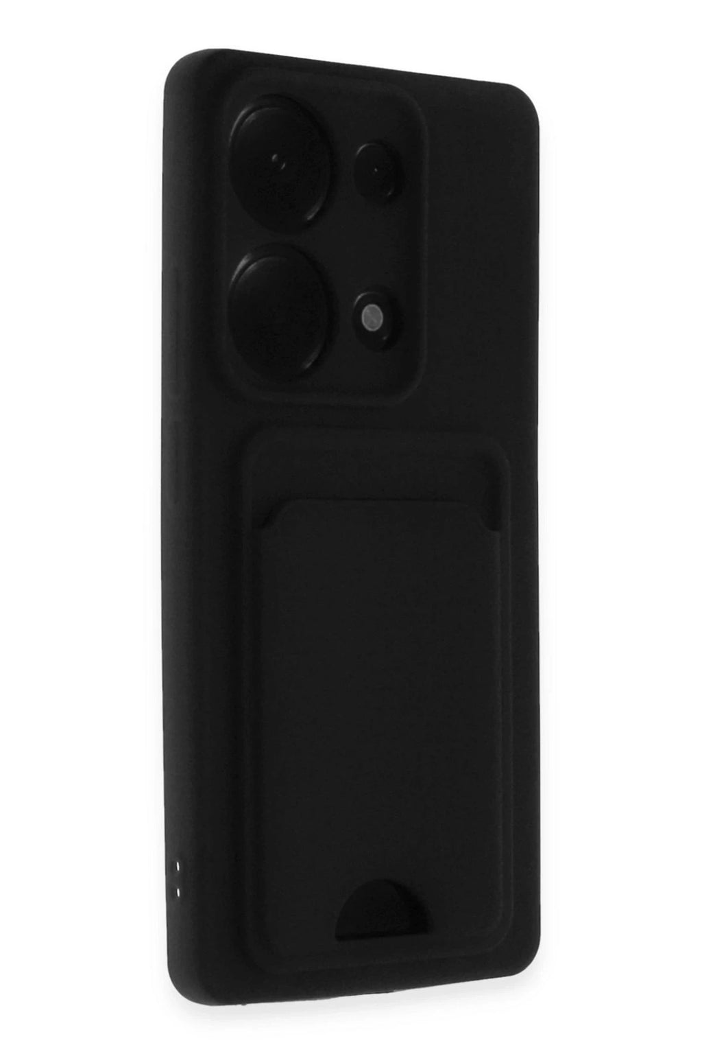Mey İthalat® Redmi Note 13 Pro 4G Kılıf Kelvin Kartvizitli Silikon - Siyah