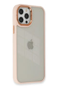 Mey İthalat® iPhone 12 Pro Max Kılıf Dora Kapak - Pudra