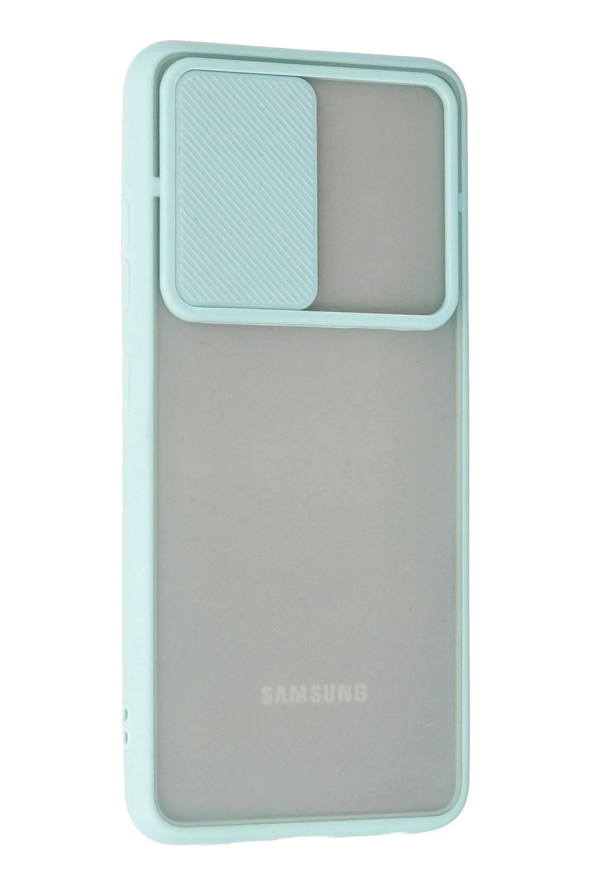 Mey İthalat® Samsung Galaxy A32 Kılıf Palm Buzlu Kamera Sürgülü Silikon - Turkuaz