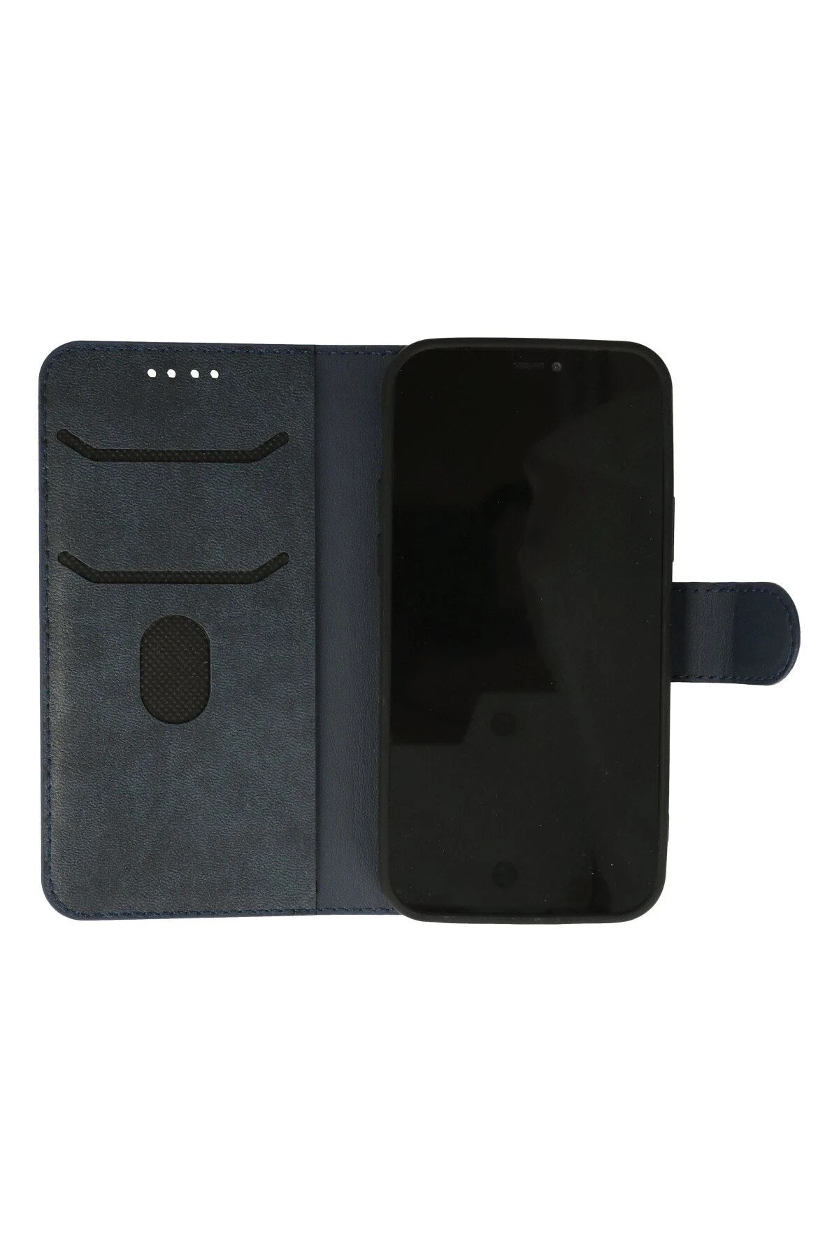 Mey İthalat® iPhone 12 Kılıf Trend S Plus Kapaklı Kılıf - Lacivert