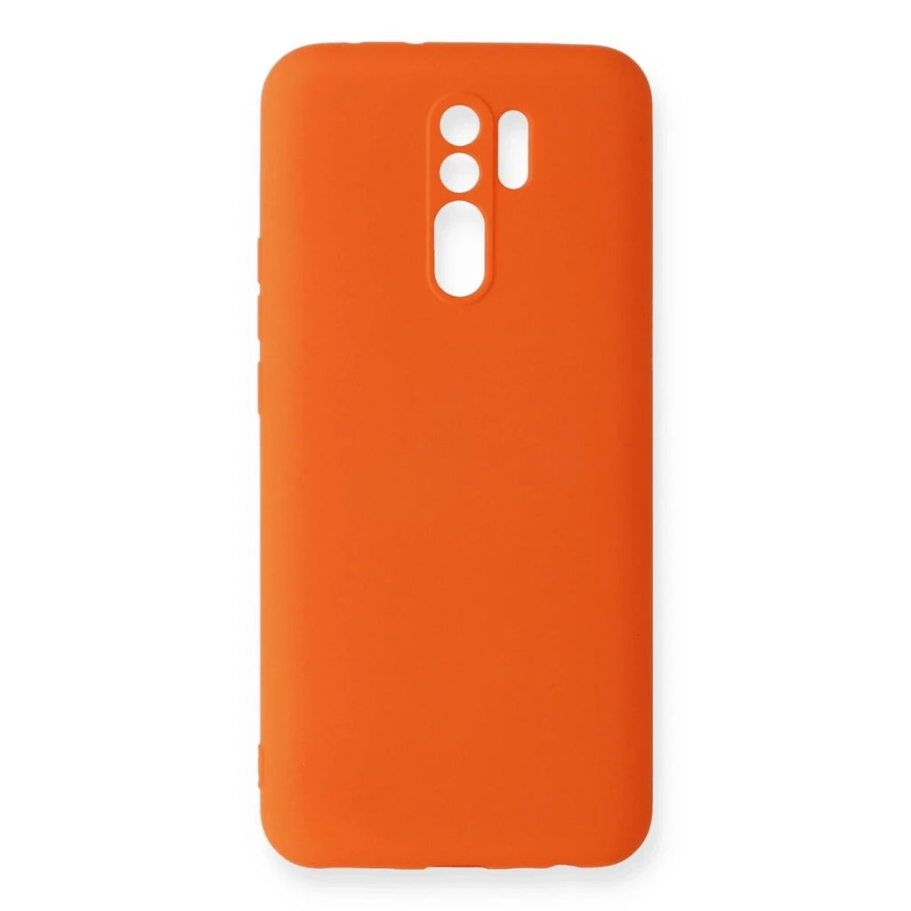 Mey İthalat® Redmi 9 Kılıf Nano içi Kadife Silikon - Turuncu