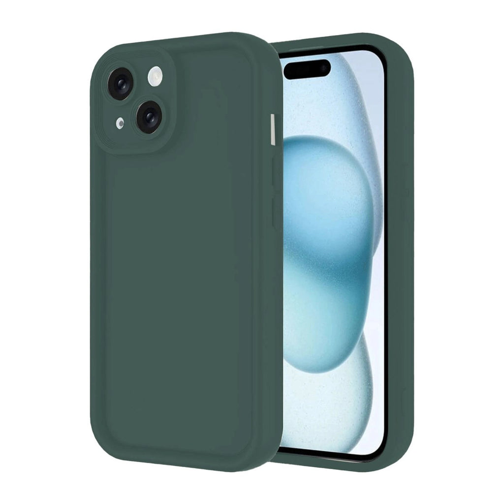 Mey İthalat® iPhone 14 Kılıf Viera Silikon - Koyu Yeşil