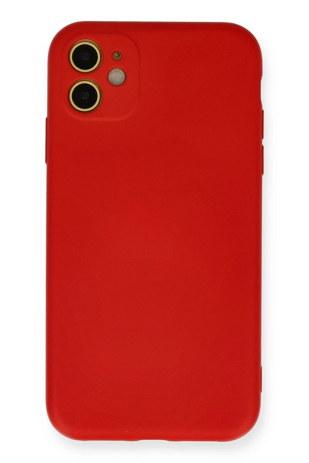 Mey İthalat® iPhone 11 Kılıf Nano içi Kadife Silikon - Kırmızı