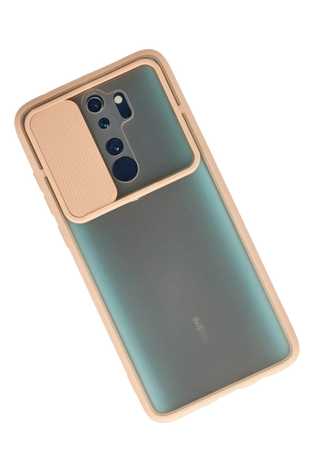Mey İthalat® Redmi Note 8 Pro Kılıf Palm Buzlu Kamera Sürgülü Silikon - Pembe
