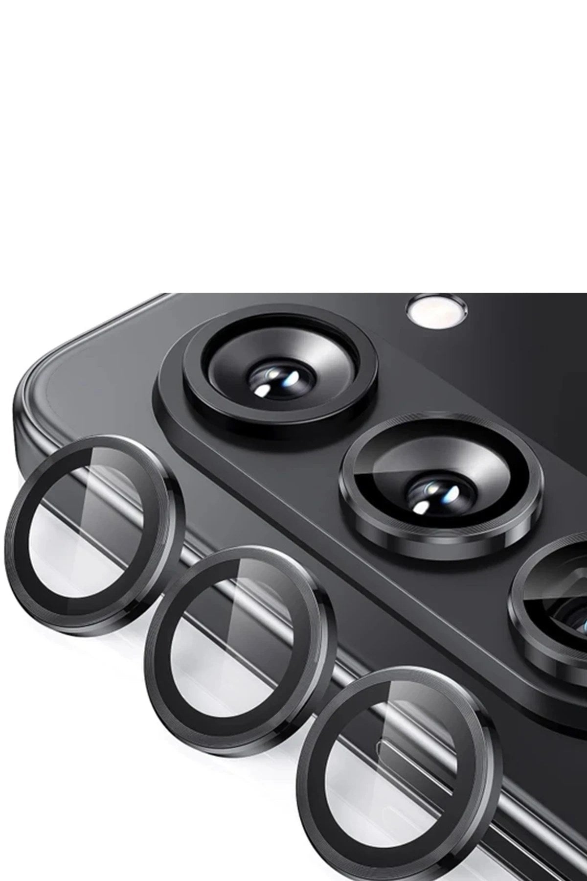 Mey İthalat® Samsung Galaxy Z Fold 5 Valdez Metal Kamera Lens - Siyah