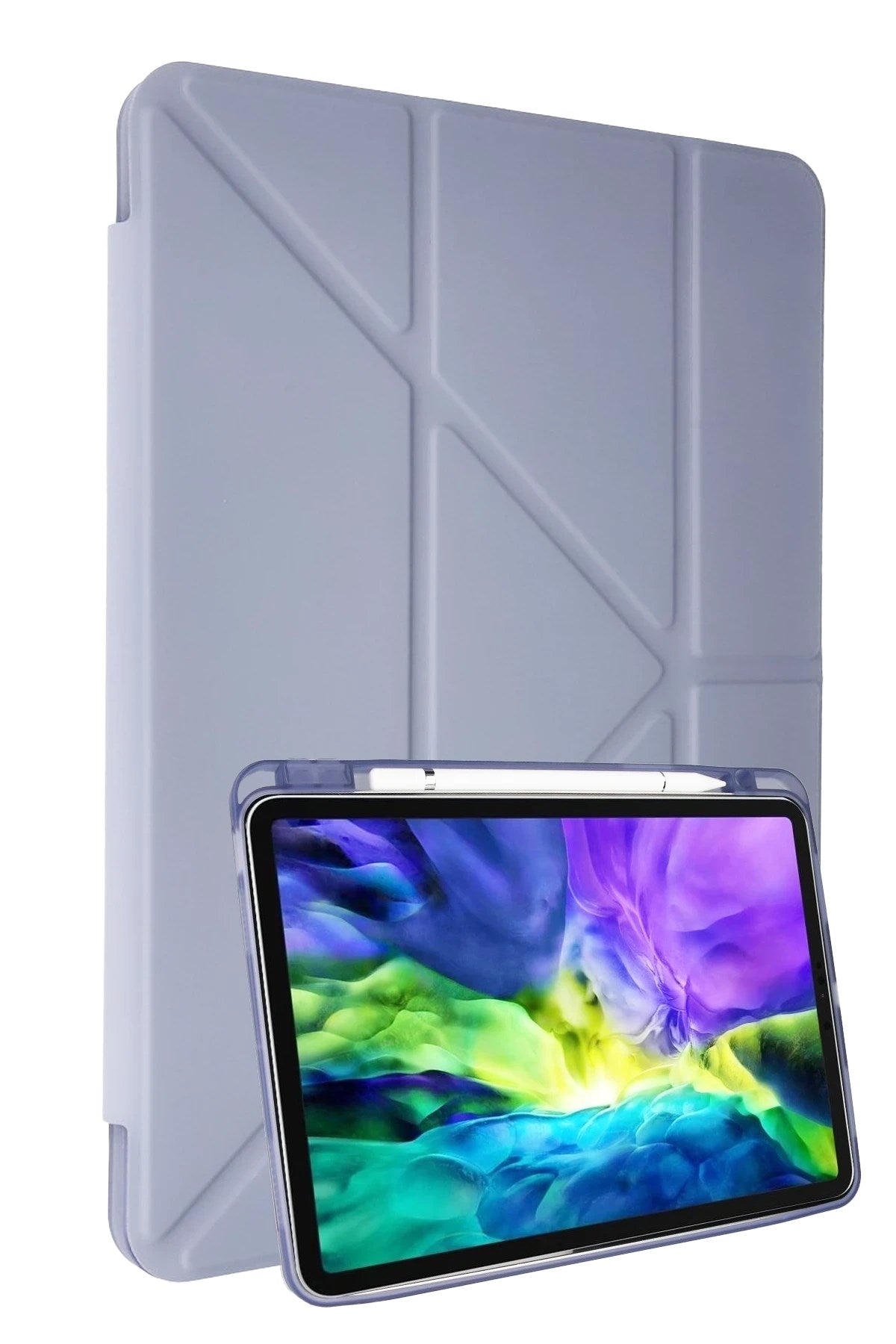 Mey İthalat® Samsung Galaxy P610 Tab S6 Lite 10.4 Kılıf Kalemlikli Mars Tablet Kılıfı - Lila