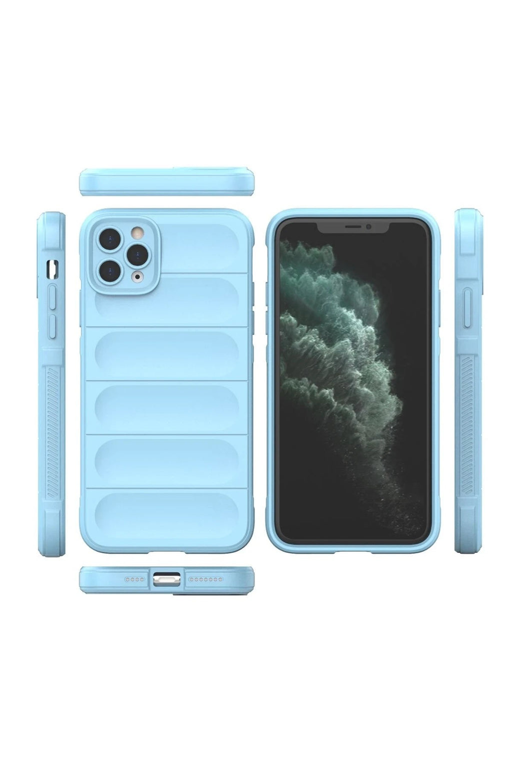 Mey İthalat® iPhone 11 Pro Max Kılıf Optimum Silikon - Sky Blue