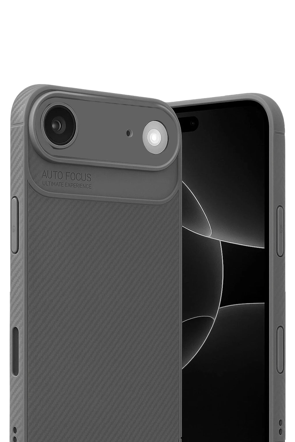 Mey İthalat® iPhone 17 Air Auto Focus Karbon Kapak - Gri
