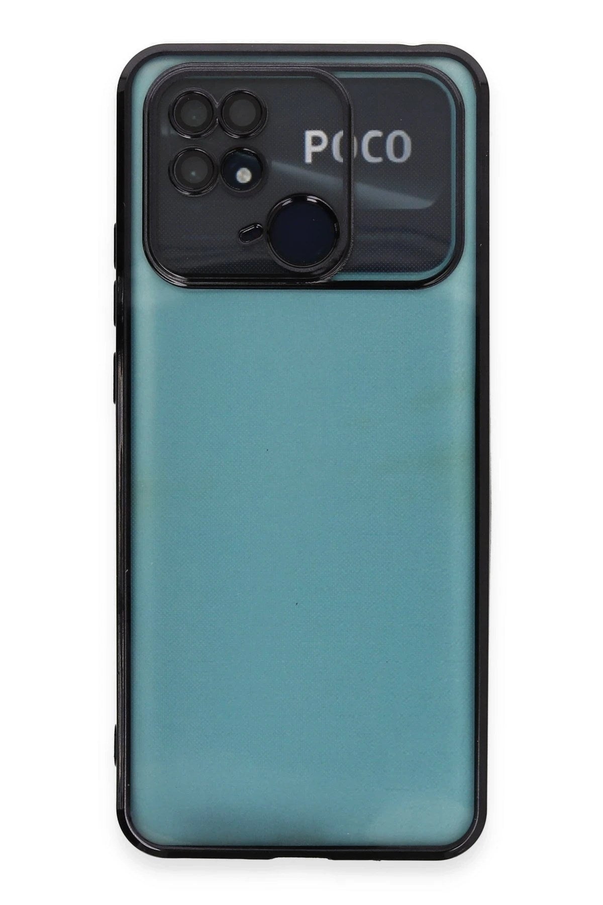 Mey İthalat® Redmi 10C Kılıf Lensli Silikon - Siyah