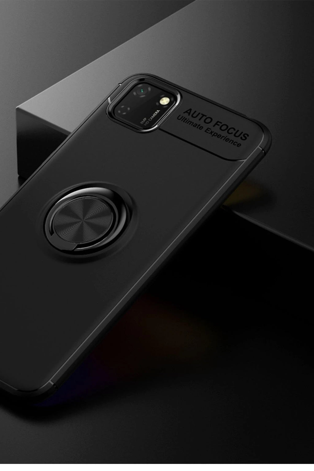 Mey İthalat® Huawei Y5P Kılıf Range Yüzüklü Silikon - Siyah