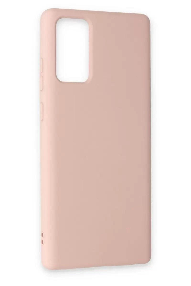 Mey İthalat® Samsung Galaxy Note 20 Kılıf Nano içi Kadife Silikon - Pudra