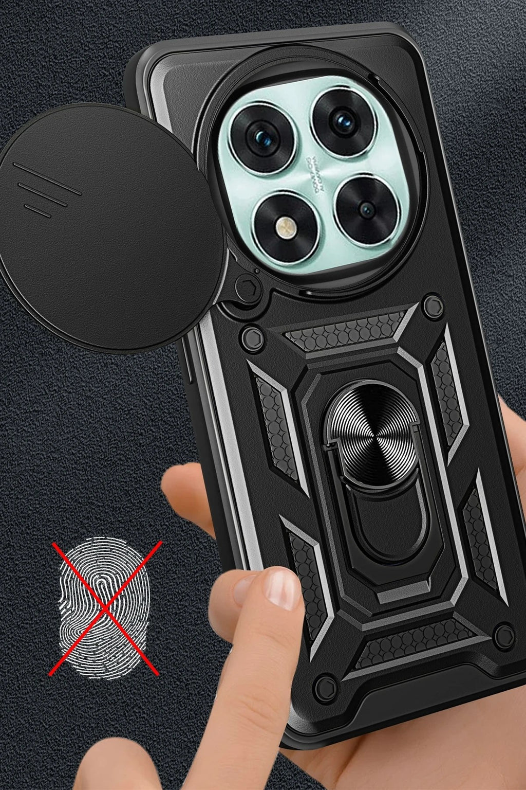 Mey İthalat® Redmi Note 14 Pro 4G Kılıf Pars Lens Yüzüklü Silikon - Lacivert
