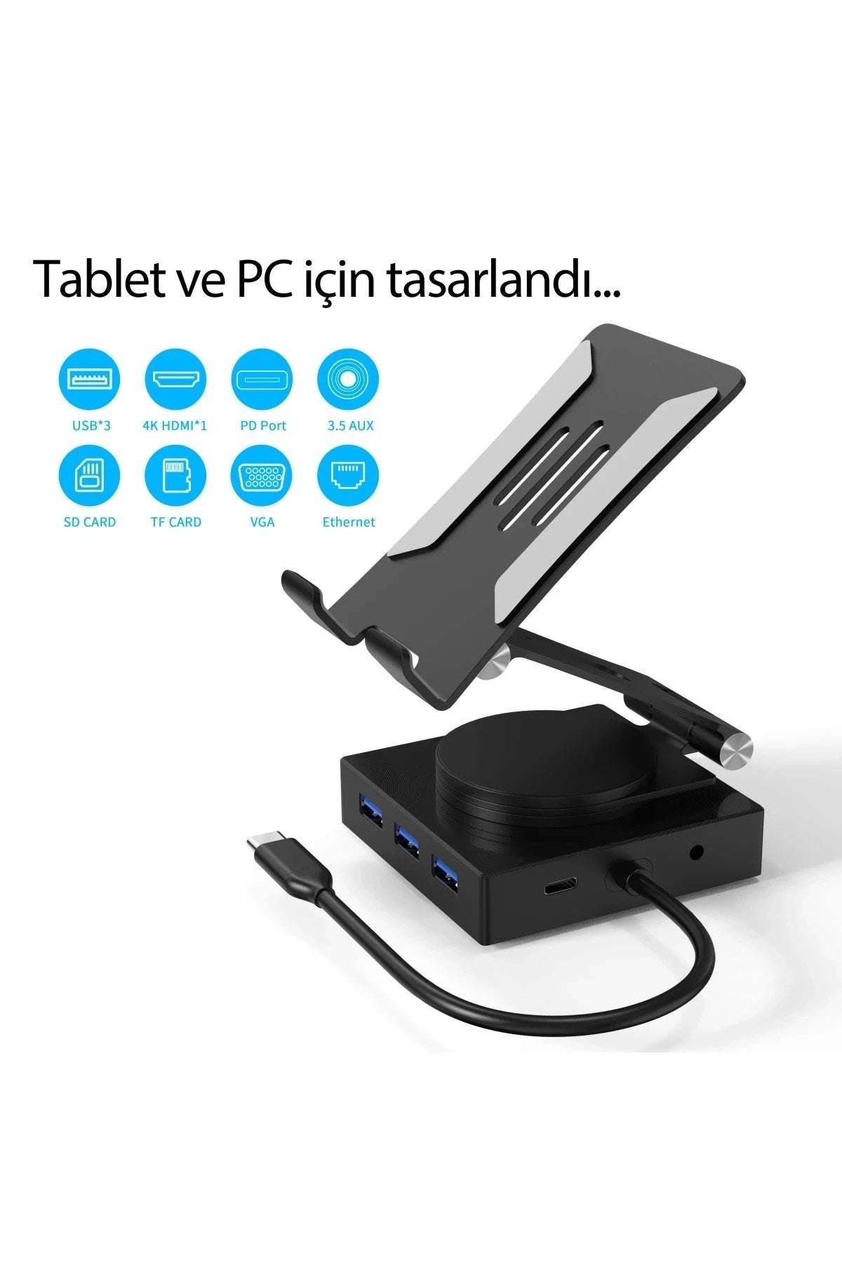 Mey İthalat® Dönüştürücü 10in1 Hub 116 - Gri