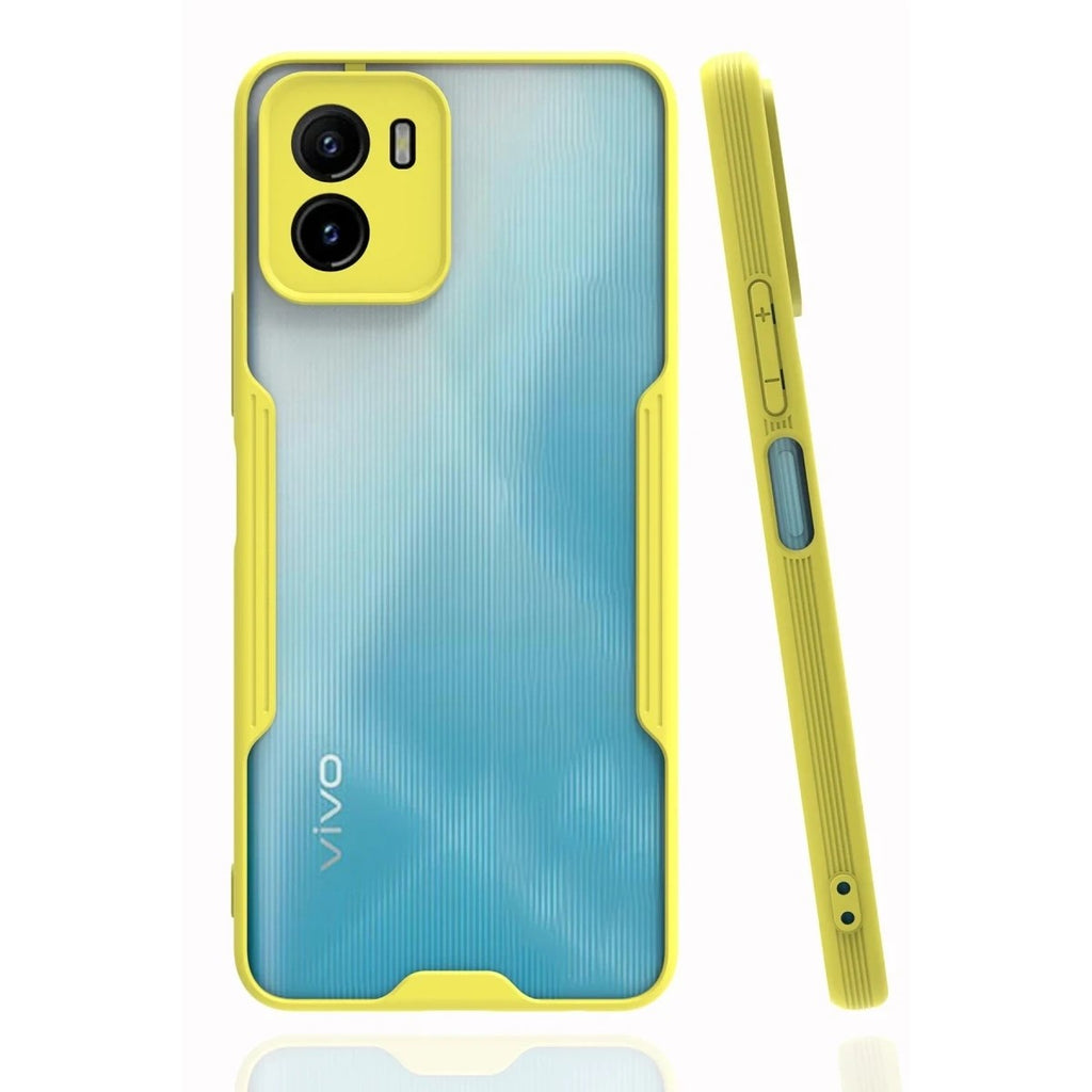 Mey İthalat® Vivo Y15S Kılıf Platin Silikon - Sarı