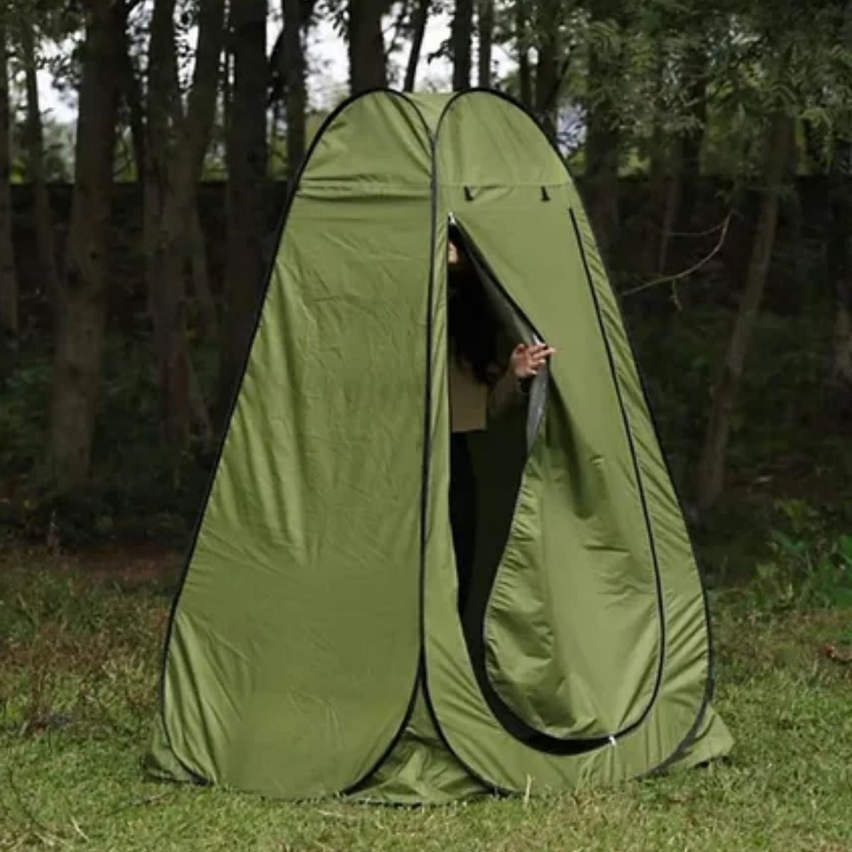 Tek Kişilik Yarı Otomatik Portatif Giyinme Kabini Çadırı – Plaj, Kamp, Duş ve Soyunma Kabini Outdoor Çadır 120x120x190 cm