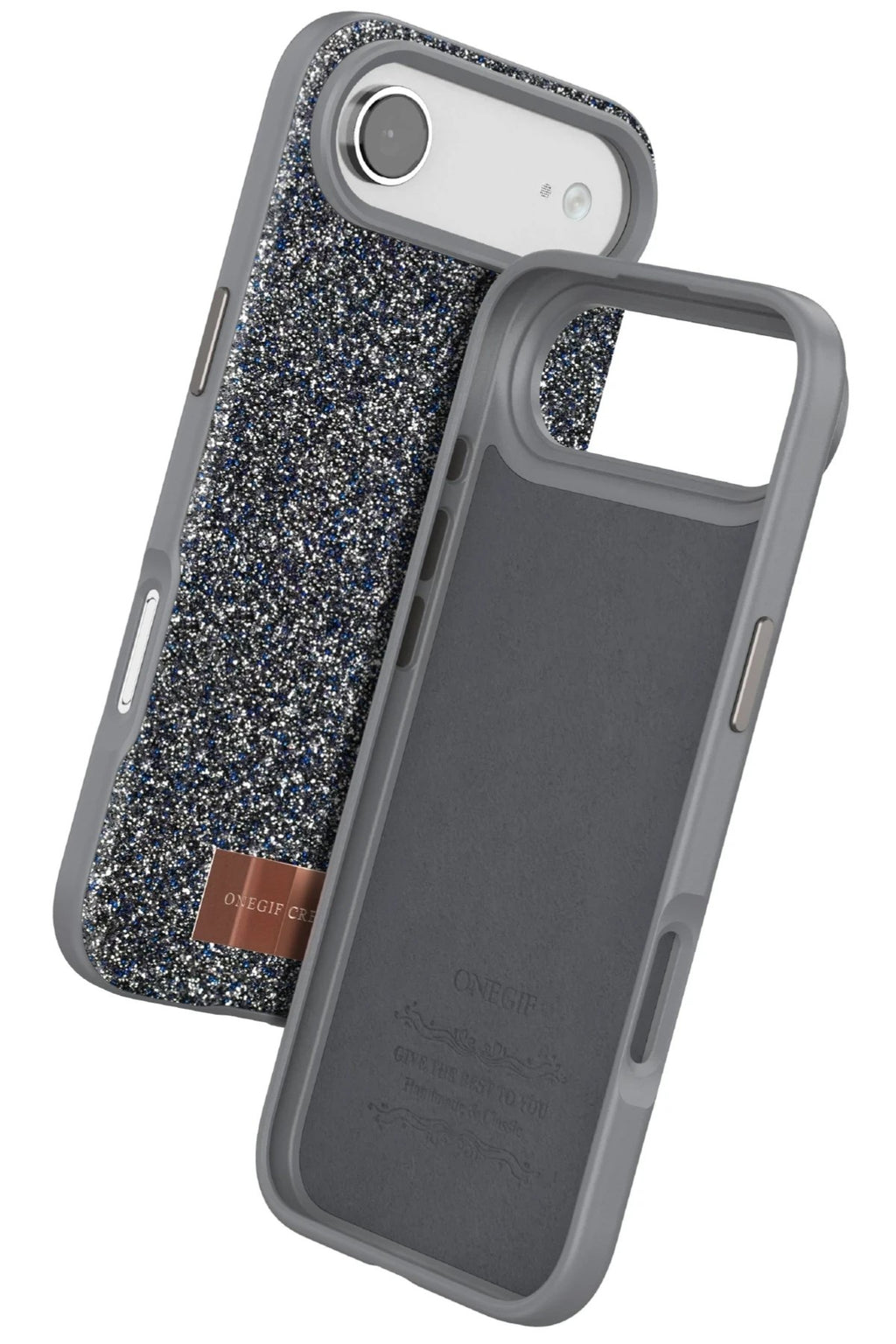Mey İthalat® iPhone 17 Air Bright Simli Kapak - Gümüş