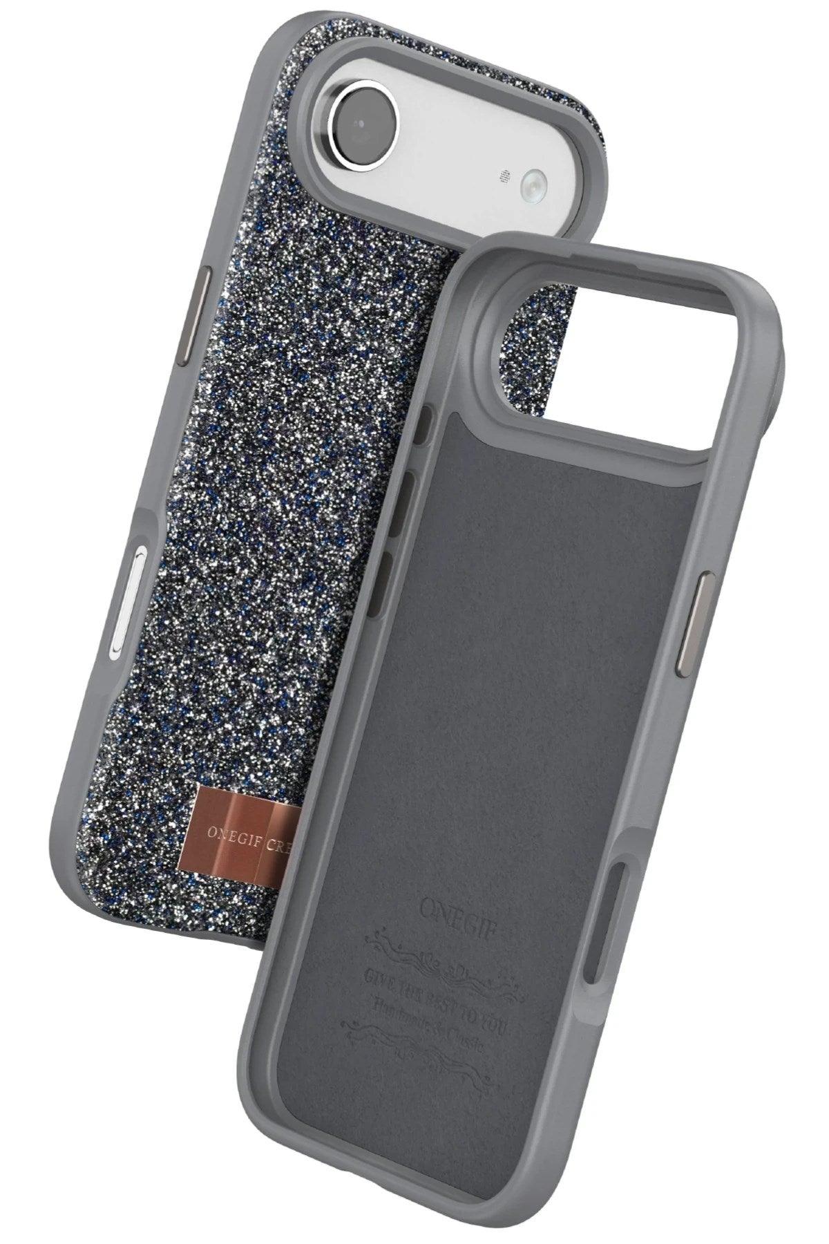 Mey İthalat® iPhone 17 Air Bright Simli Kapak - Gümüş