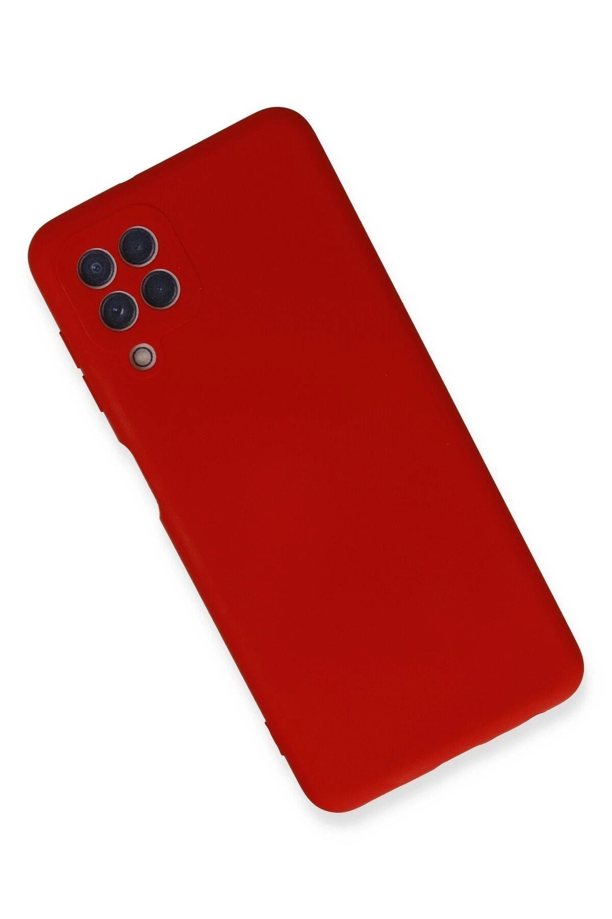 Mey İthalat® Samsung Galaxy A22 Kılıf Nano içi Kadife Silikon - Kırmızı