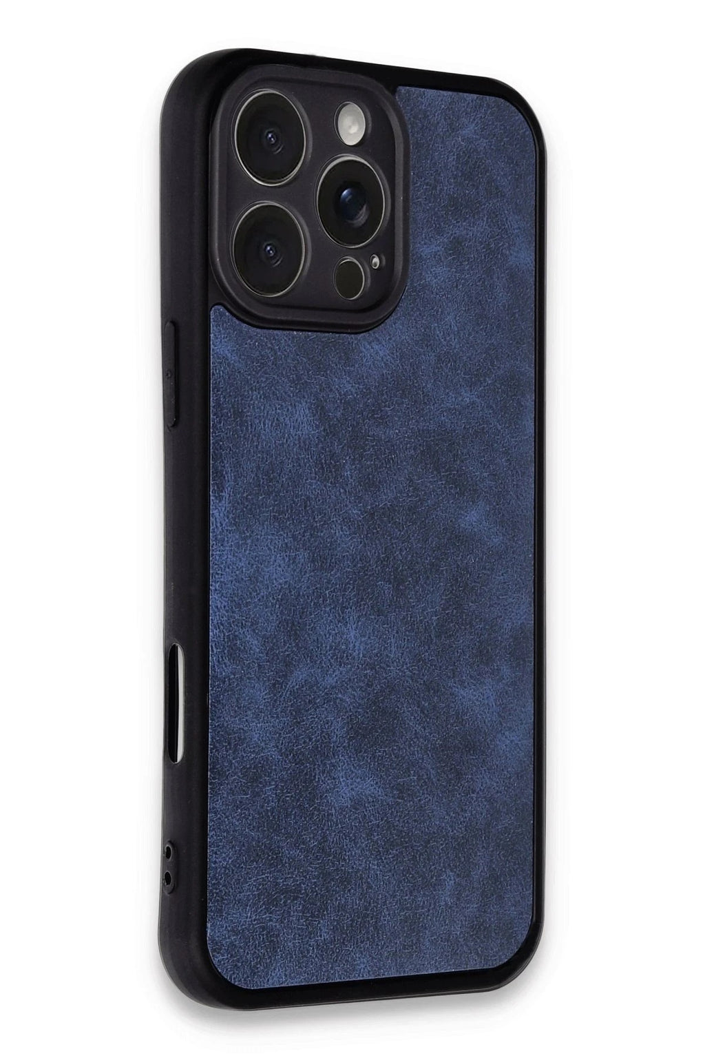 Mey İthalat® iPhone 16 Pro Max Kılıf Aras Deri Kapak - Lacivert